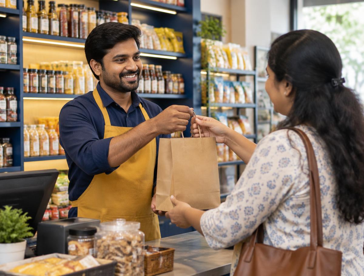 Local businesses business owners serving their customers